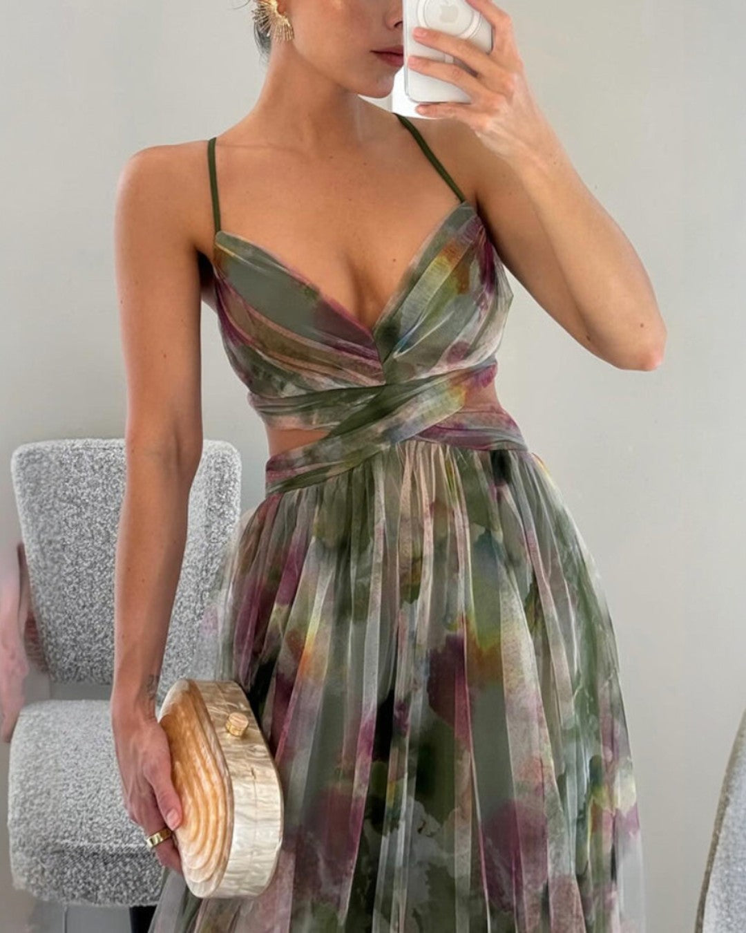 Claudia – Vestito lungo incantevole con stampa floreale