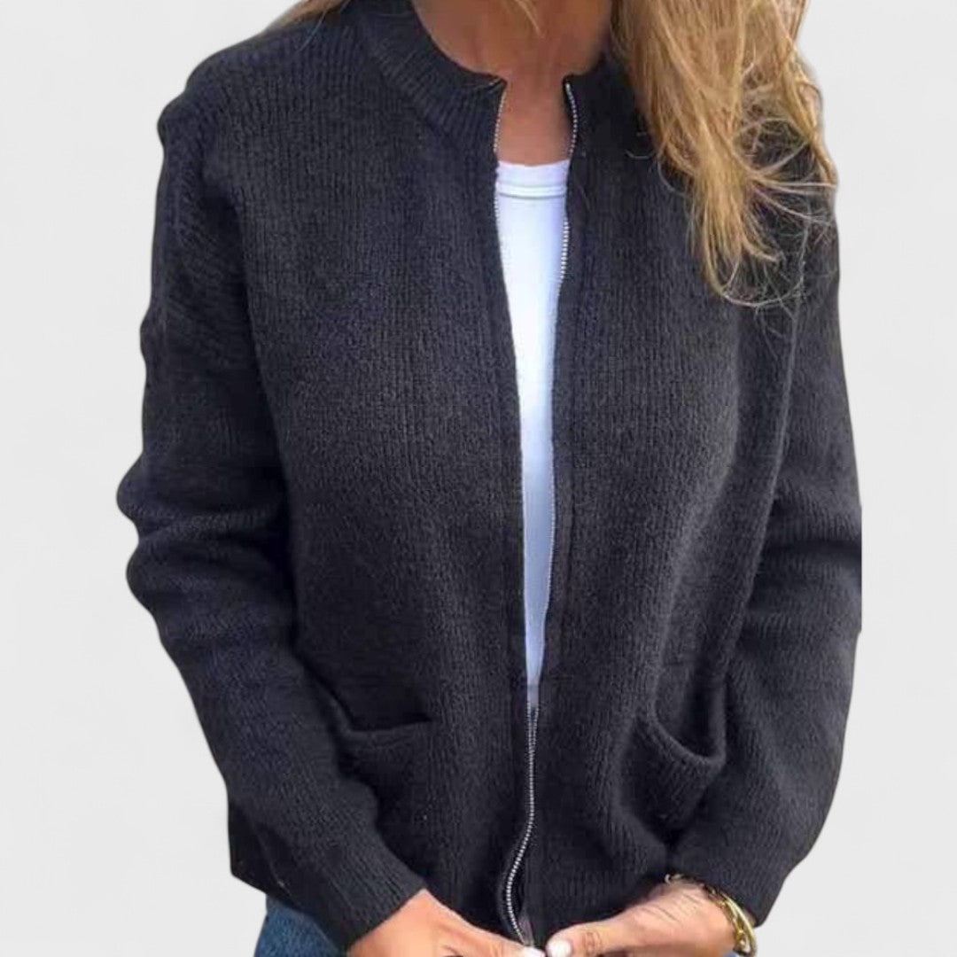 Noelle – Cardigan in cotone lavorato a maglia