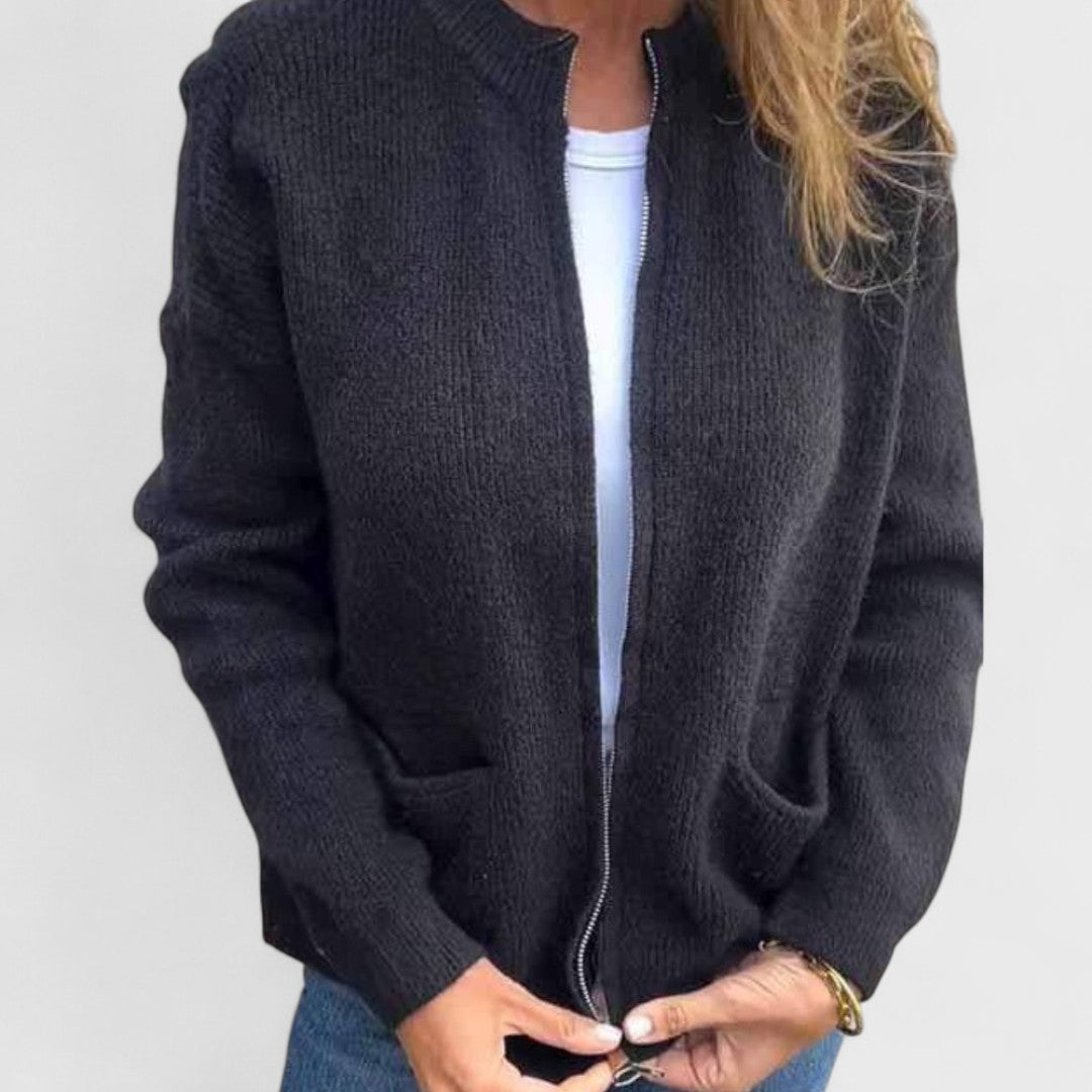 Noelle – Cardigan in cotone lavorato a maglia