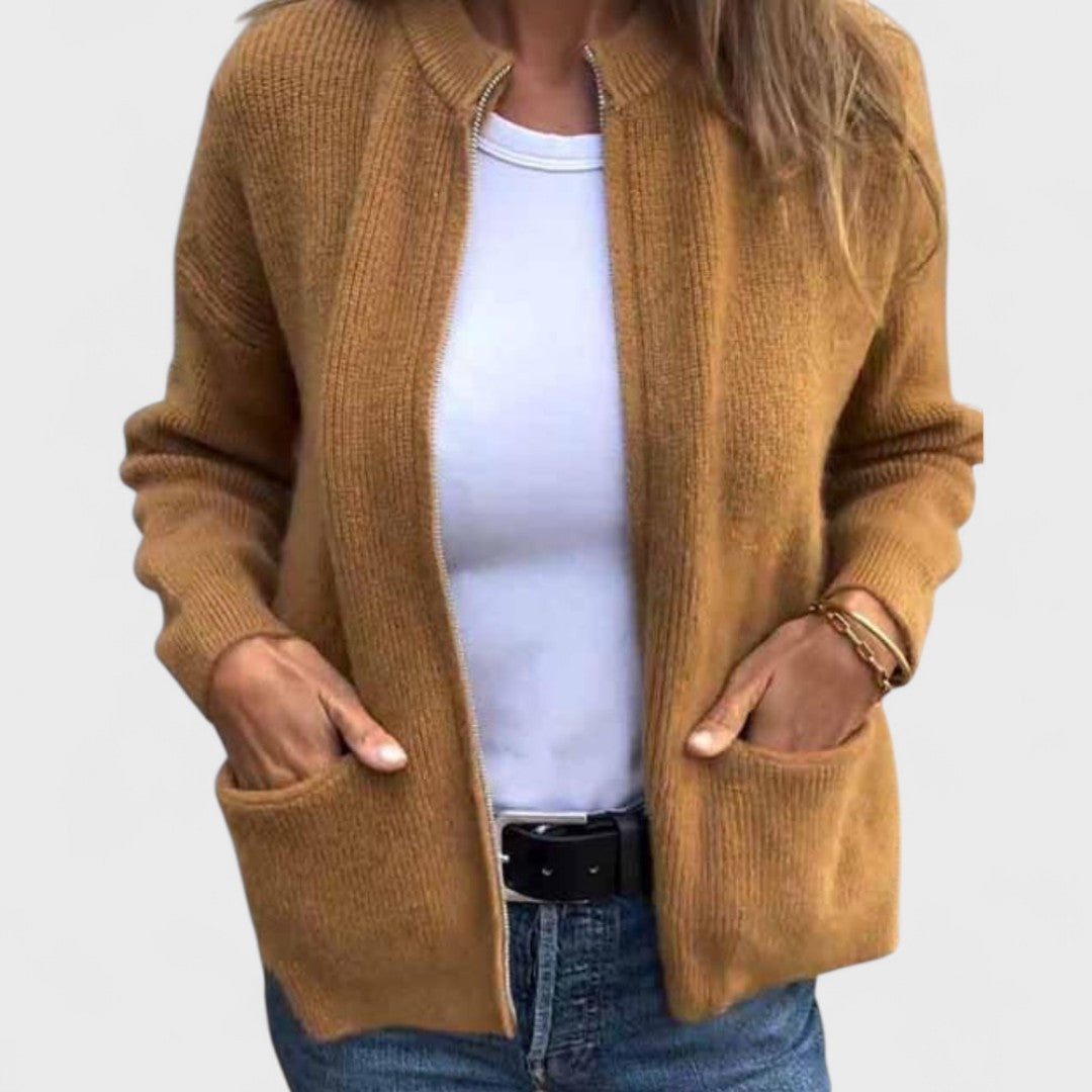 Noelle – Cardigan in cotone lavorato a maglia