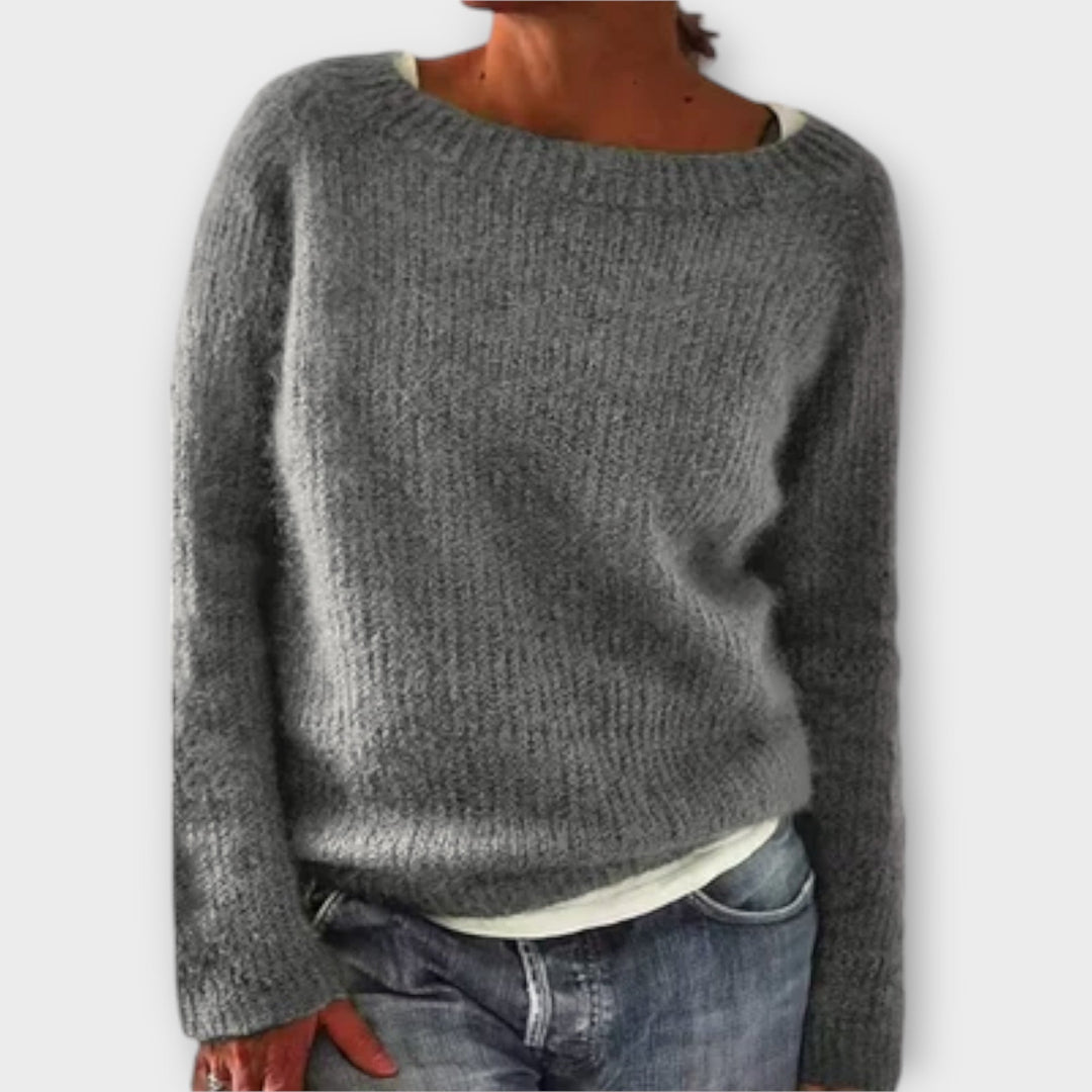Regina – Maglione a maglia di colore solido