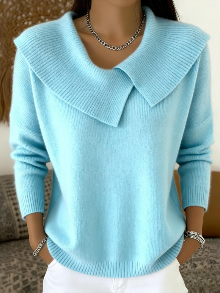 Lucia – Maglia calda con colletto morbido