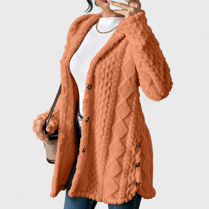Katerina – Cardigan cappotto con cappuccio caldo