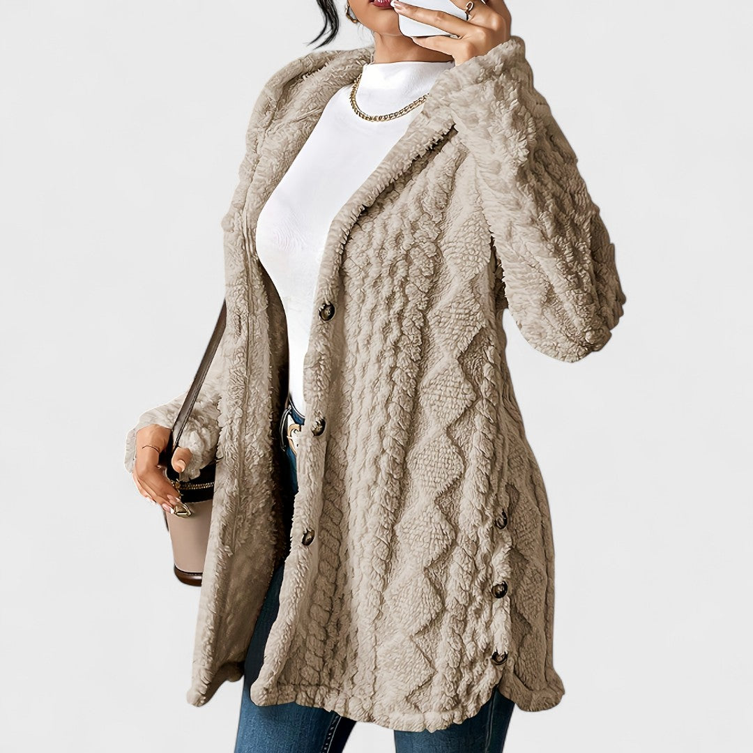 Katerina – Cardigan cappotto con cappuccio caldo