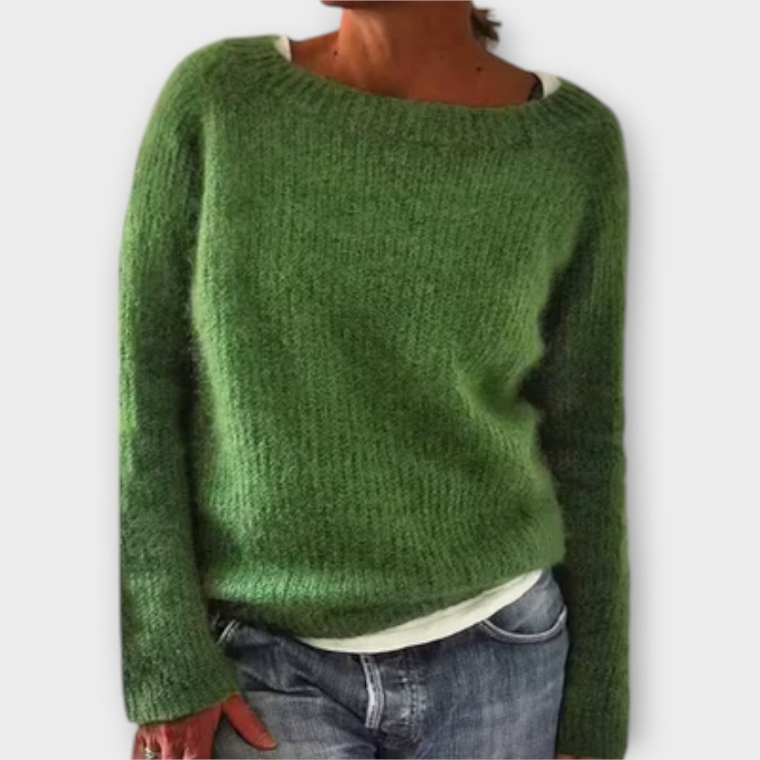 Regina – Maglione a maglia di colore solido