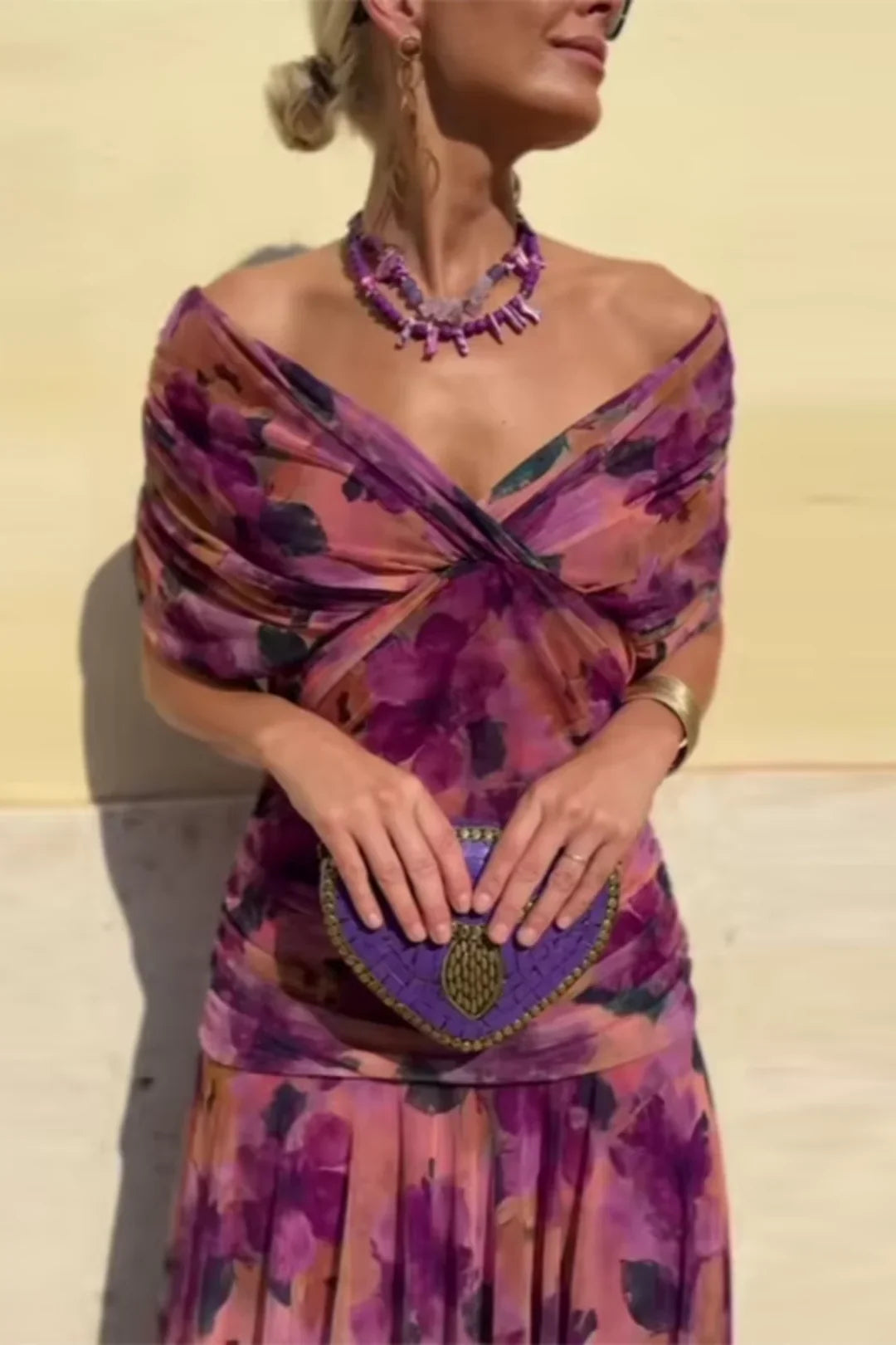 Sofia – Robe maxi da festa elegante con collo a V