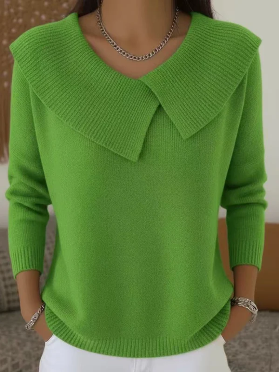Lucia – Maglia calda con colletto morbido