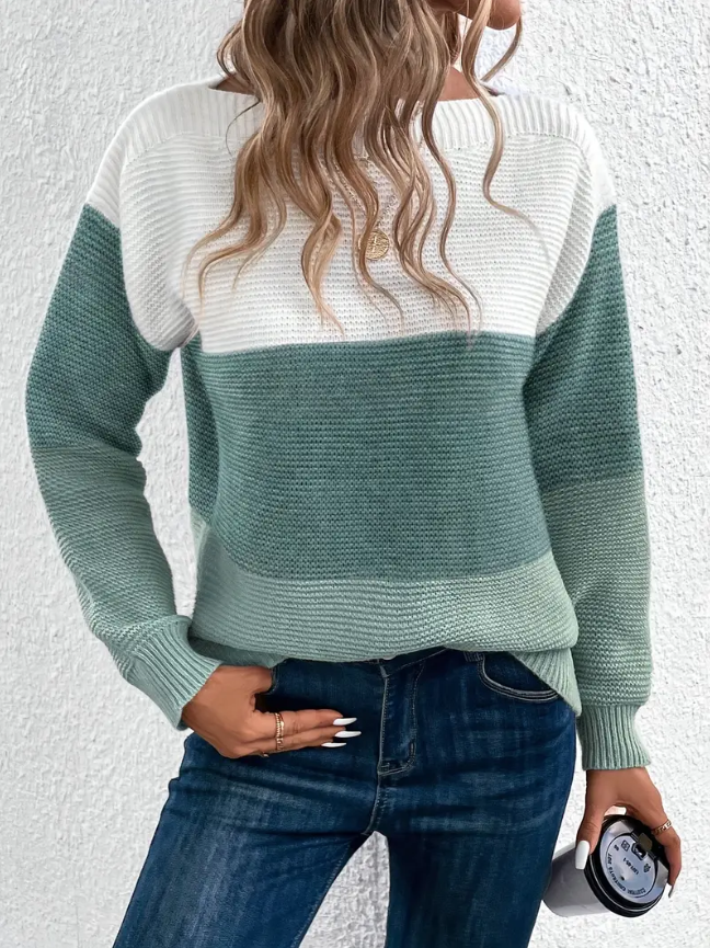 Calista – Maglione elegante a maniche lunghe con spalle cadute