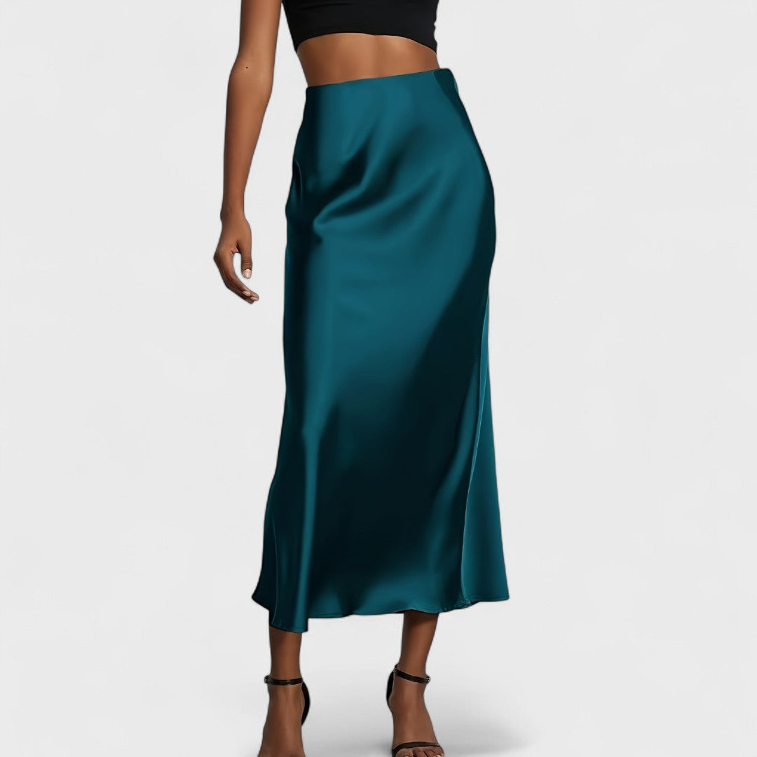 Sasha – Gonna midi in raso a vita alta da donna