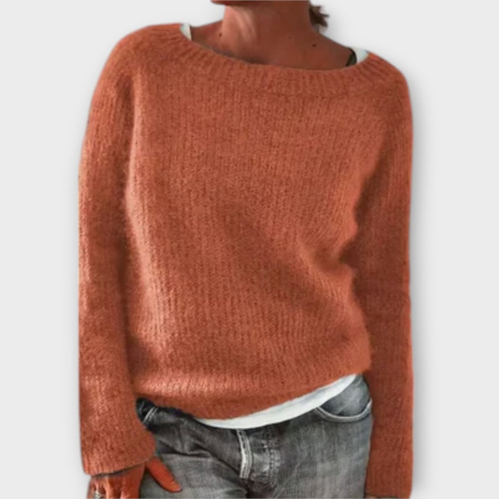 Regina – Maglione a maglia di colore solido