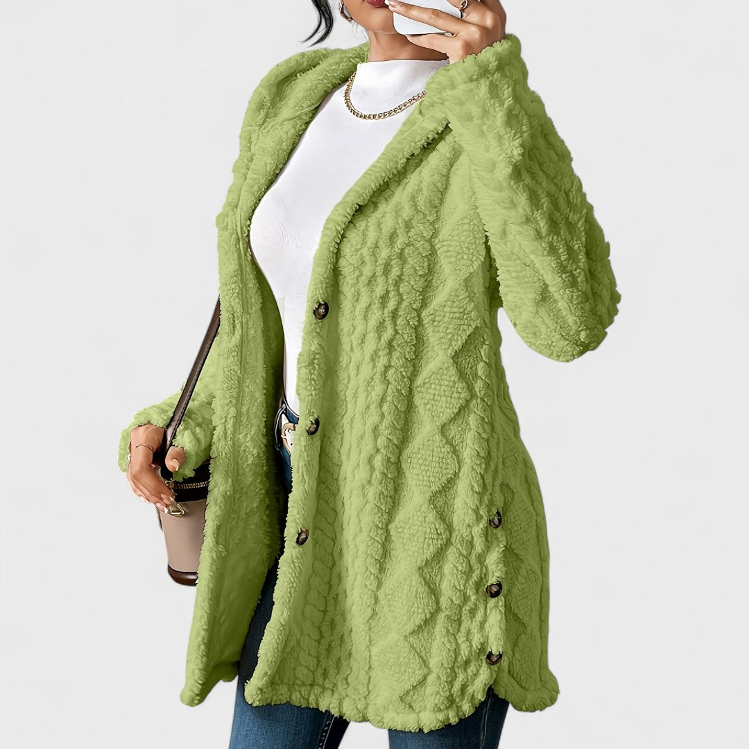 Katerina – Cardigan cappotto con cappuccio caldo