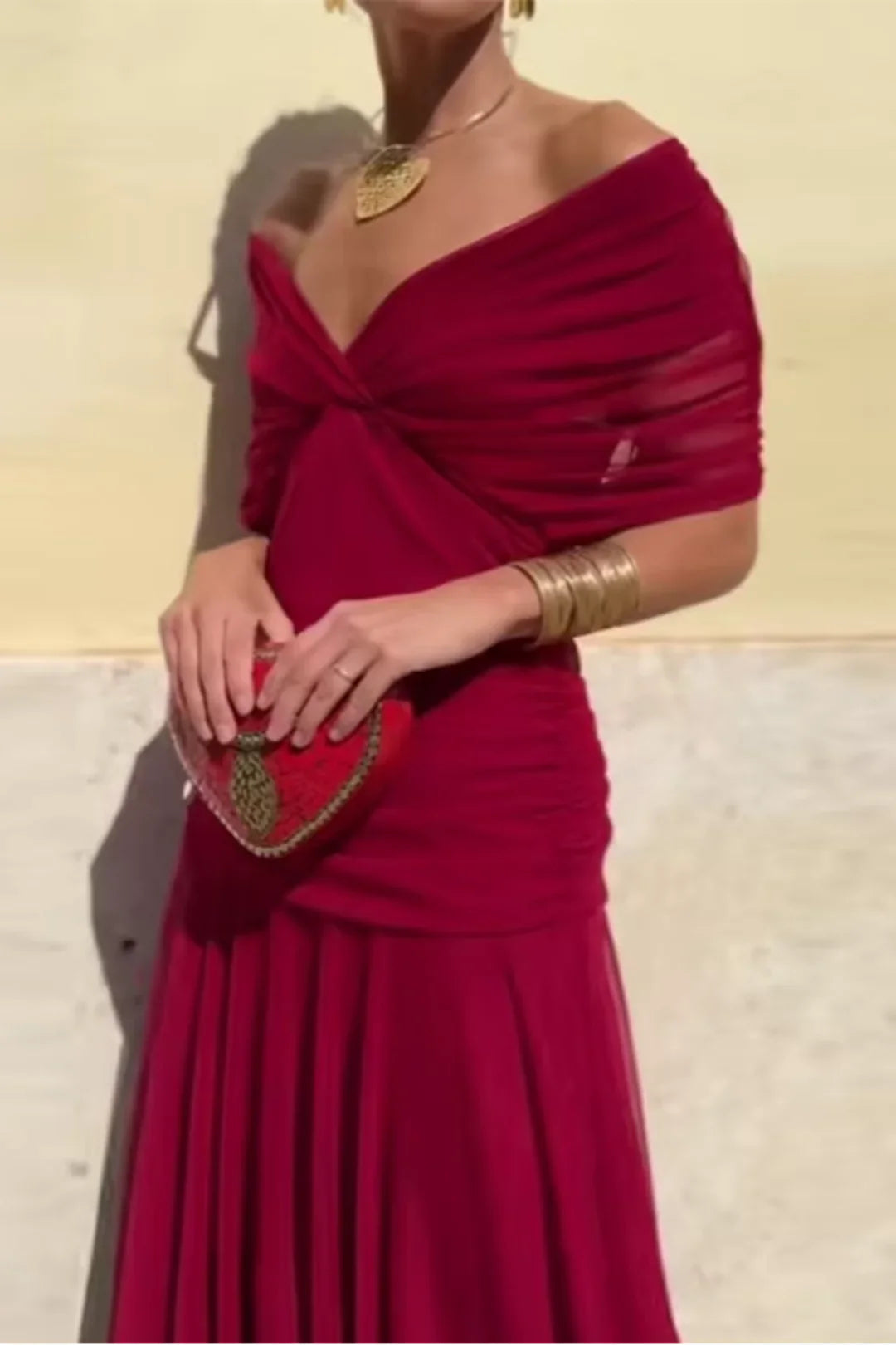 Sofia – Robe maxi da festa elegante con collo a V