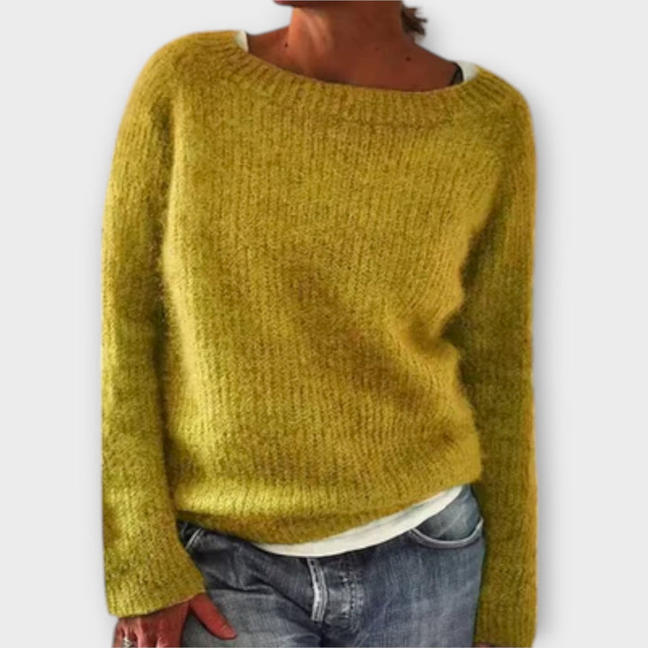 Regina – Maglione a maglia di colore solido