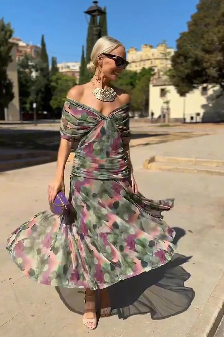 Sofia – Robe maxi da festa elegante con collo a V