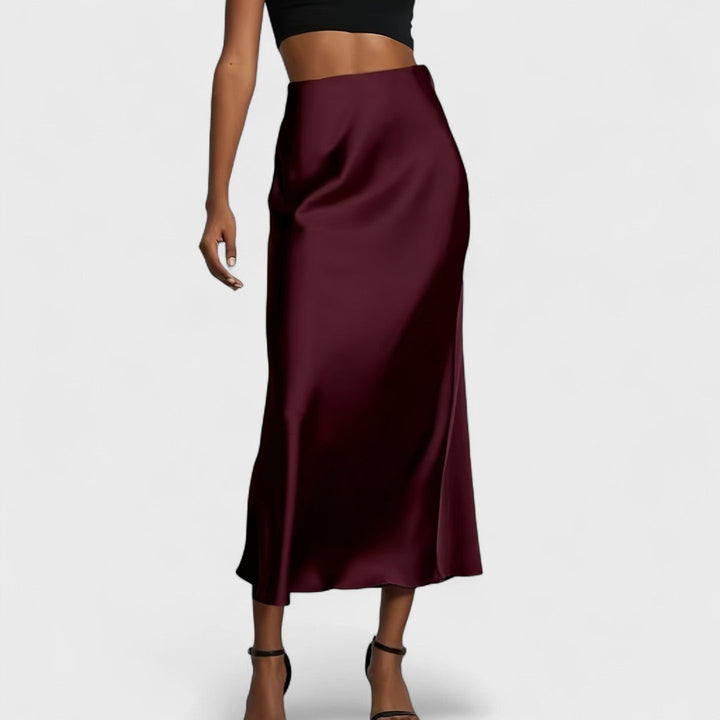 Sasha – Gonna midi in raso a vita alta da donna