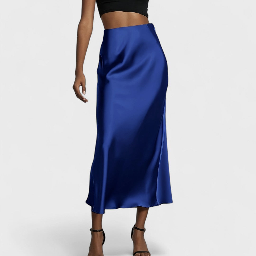 Sasha – Gonna midi in raso a vita alta da donna