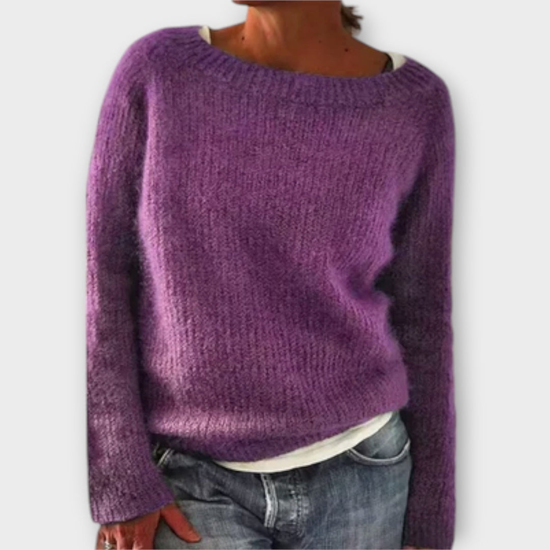 Regina – Maglione a maglia di colore solido