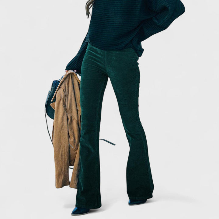 Chloe – Pantaloni svasati in velluto a coste