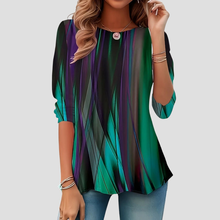 Marta – Abito elegante in chiffon con dettagli floreali