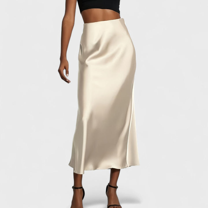 Sasha – Gonna midi in raso a vita alta da donna