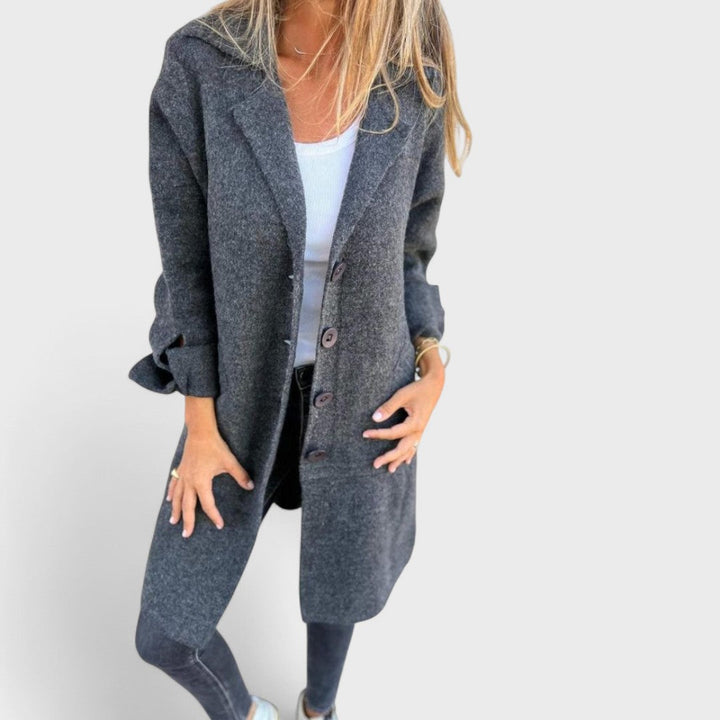 Maila – Cappotto lungo casual con risvolto