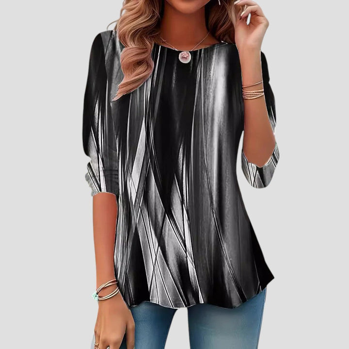 Marta – Abito elegante in chiffon con dettagli floreali