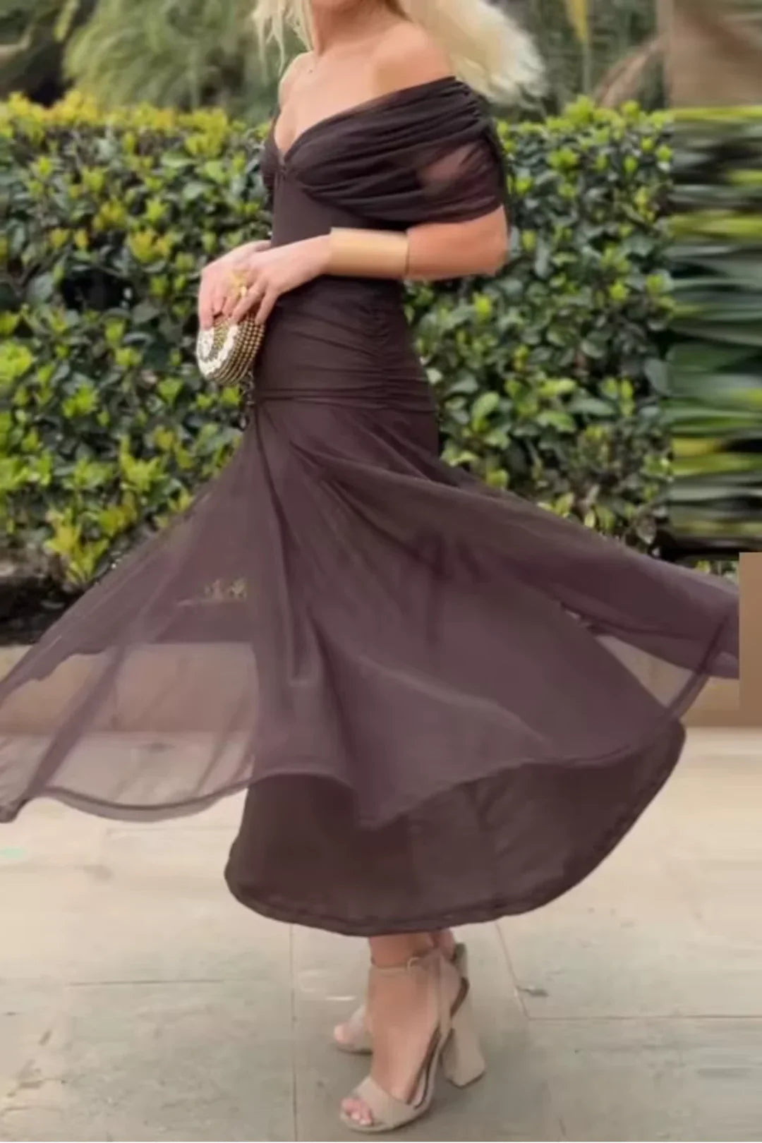 Sofia – Robe maxi da festa elegante con collo a V