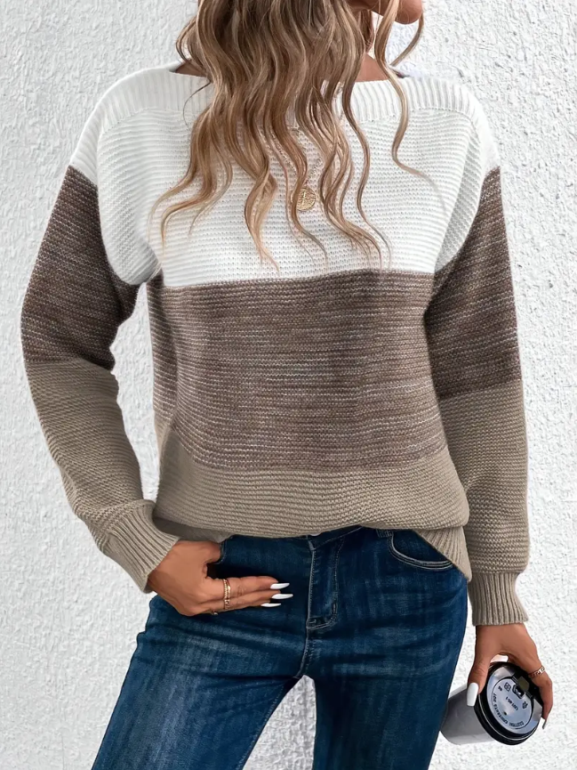 Calista – Maglione elegante a maniche lunghe con spalle cadute