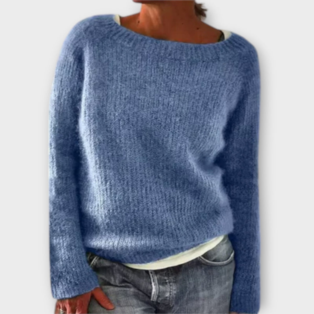 Regina – Maglione a maglia di colore solido