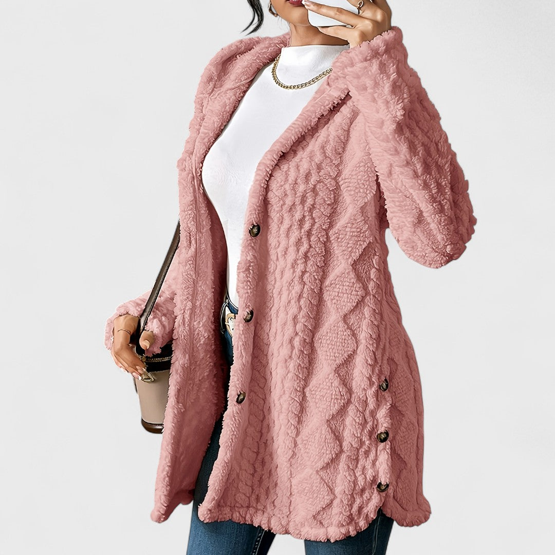 Katerina – Cardigan cappotto con cappuccio caldo