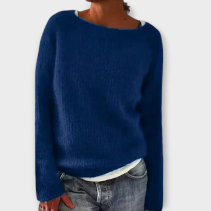 Regina – Maglione a maglia di colore solido