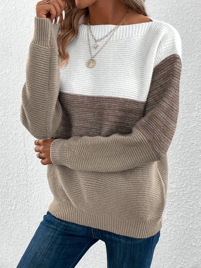 Calista – Maglione elegante a maniche lunghe con spalle cadute