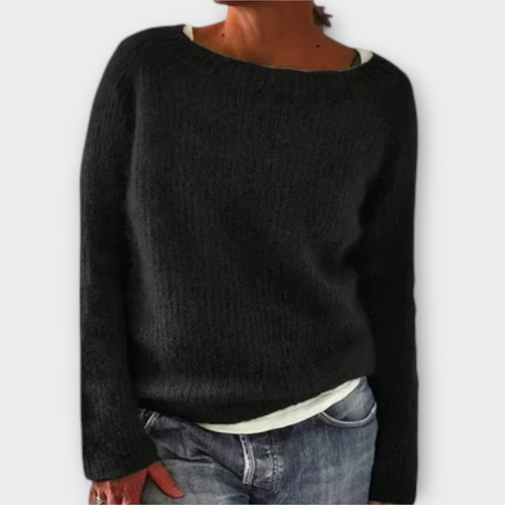 Regina – Maglione a maglia di colore solido