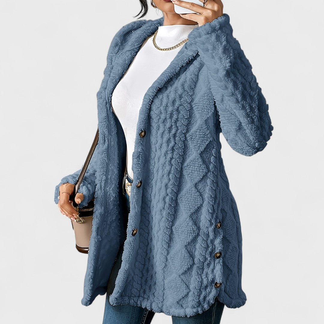Katerina – Cardigan cappotto con cappuccio caldo