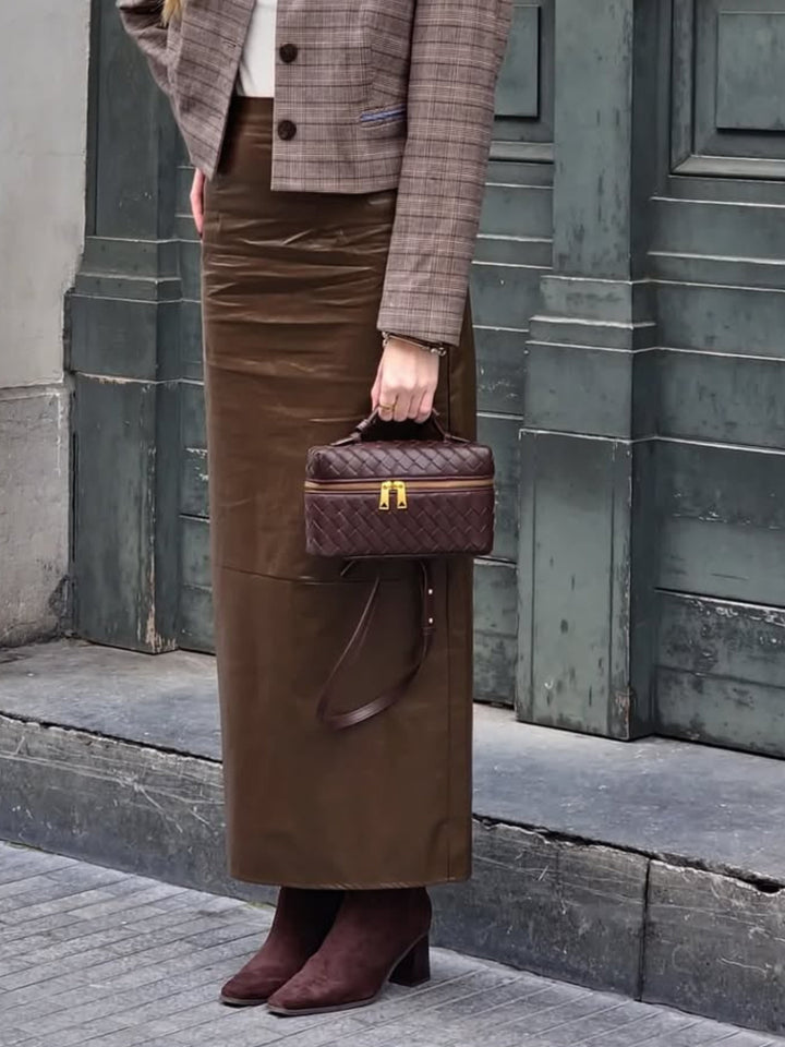 Juliette – Borsa intrecciata strutturata lucida