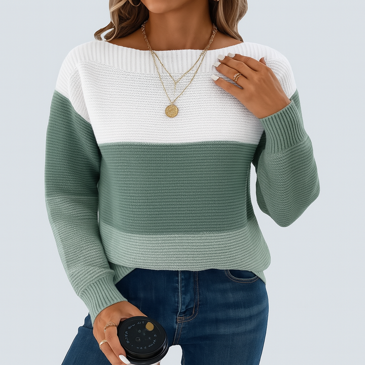 Calista – Maglione elegante a maniche lunghe con spalle cadute