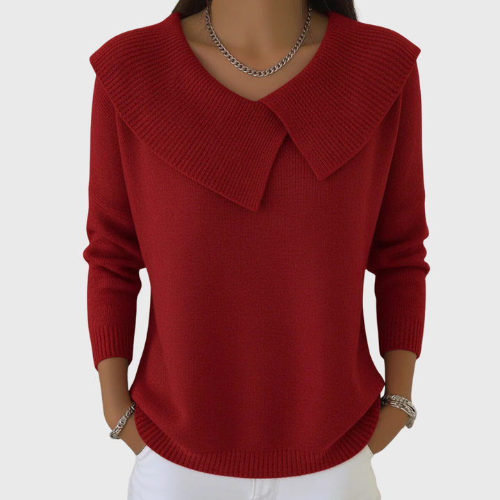 Lucia – Maglia calda con colletto morbido