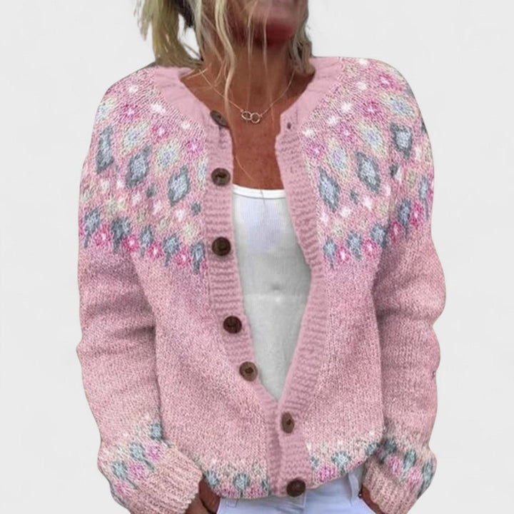 Lianne – Cardigan a maglia larga fantasia chic
