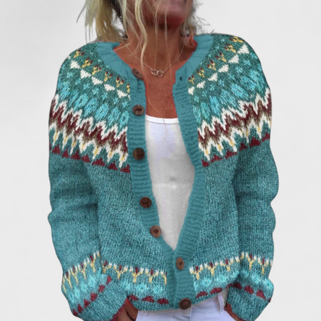 Lianne – Cardigan a maglia larga fantasia chic