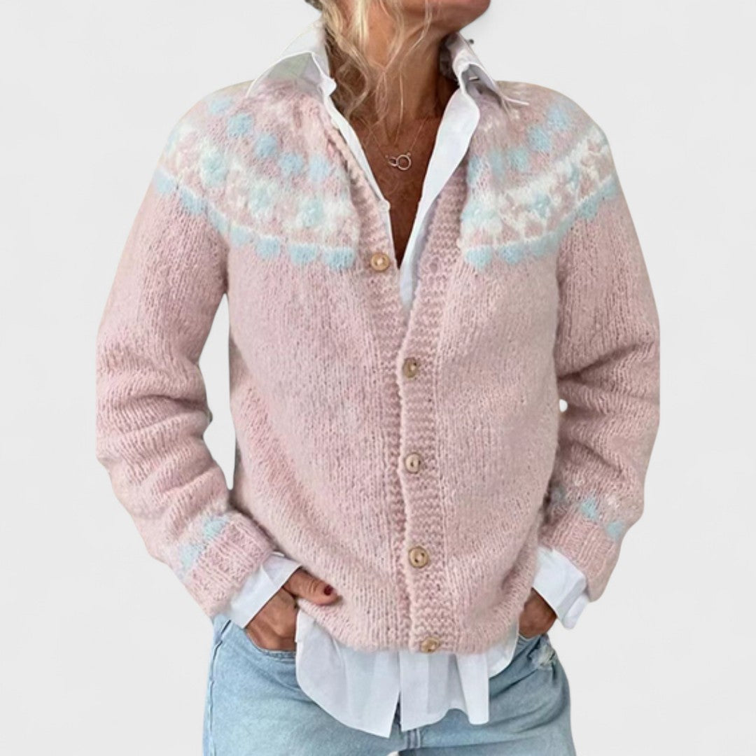 Lianne – Cardigan a maglia larga fantasia chic