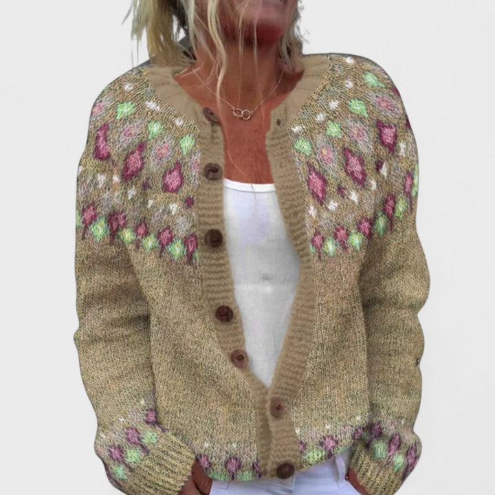 Lianne – Cardigan a maglia larga fantasia chic