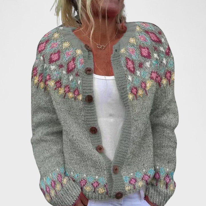 Lianne – Cardigan a maglia larga fantasia chic