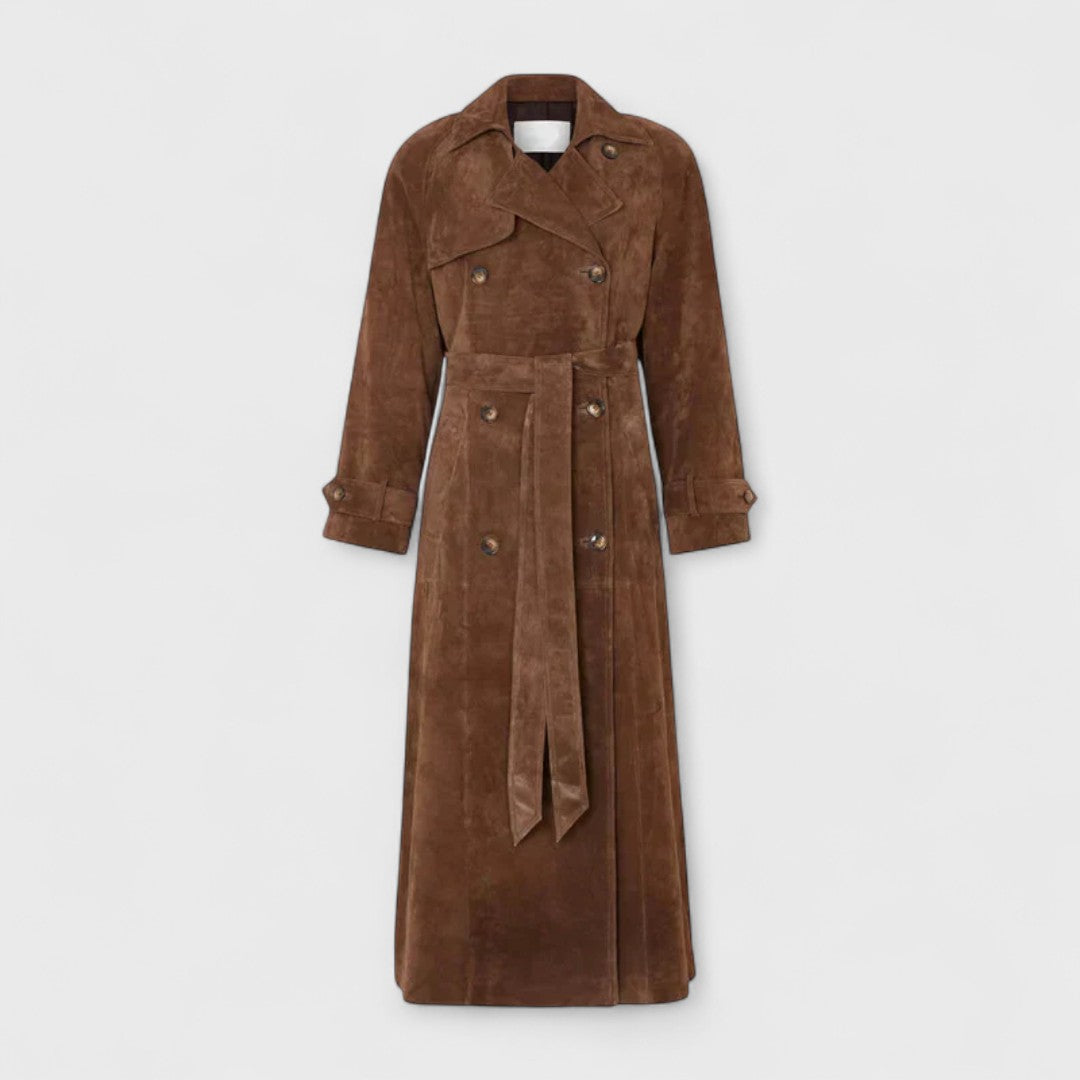 Veronika – Elegante trench coat con colletto alto
