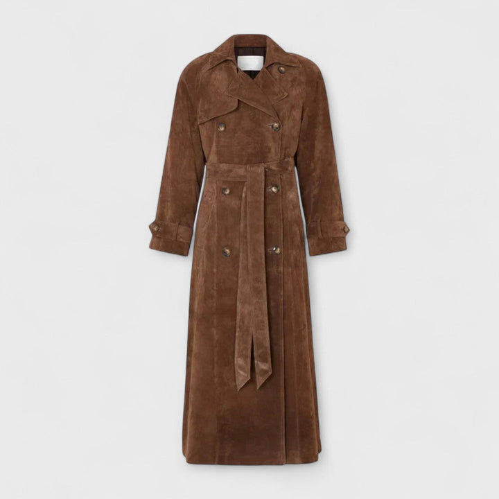 Veronika – Elegante trench coat con colletto alto