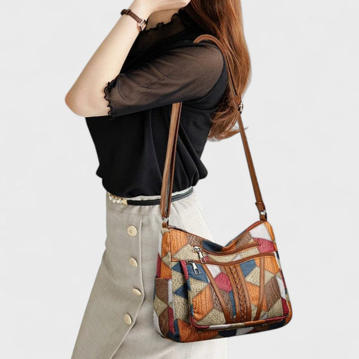 Nadia  – Borsa in pelle a mosaico