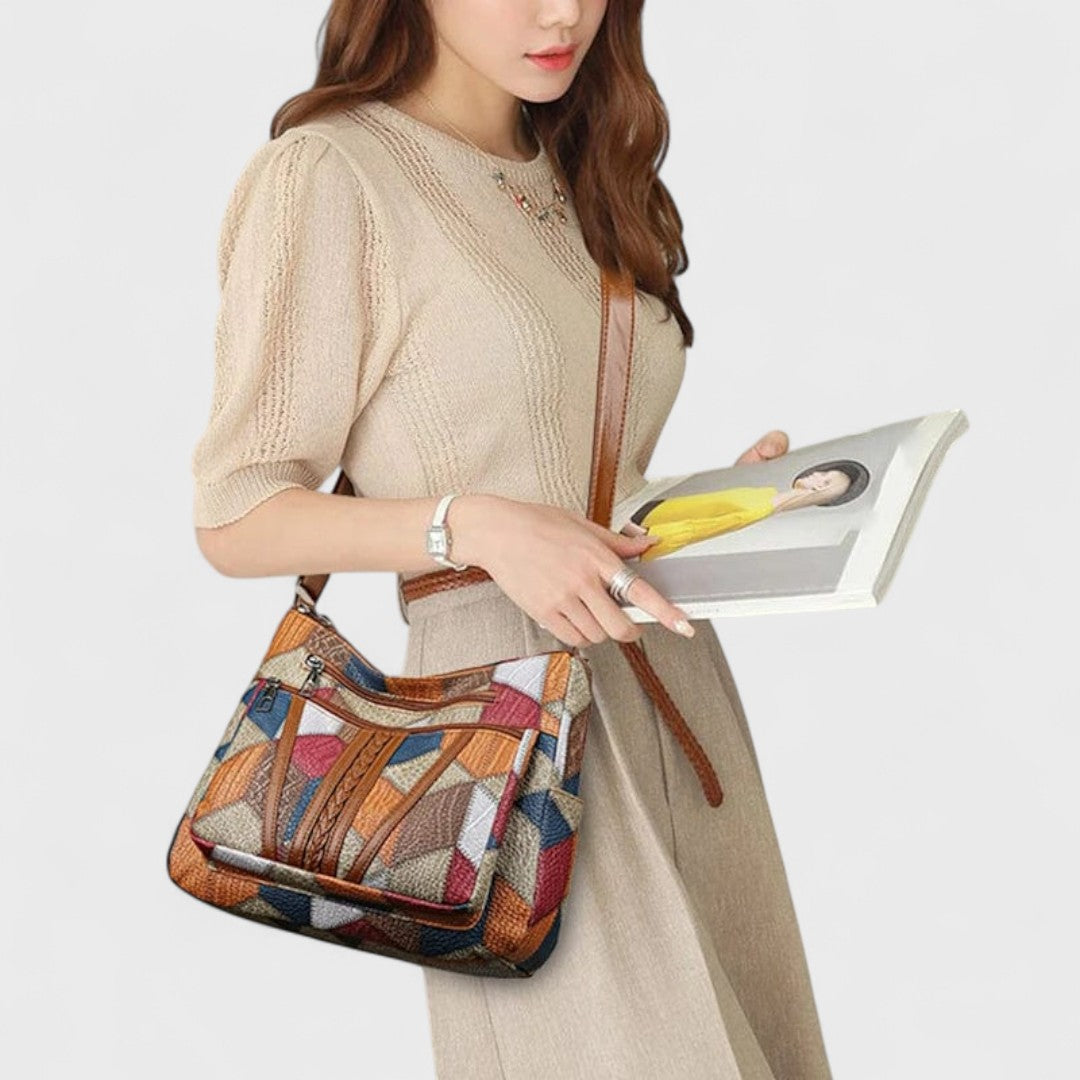 Nadia  – Borsa in pelle a mosaico