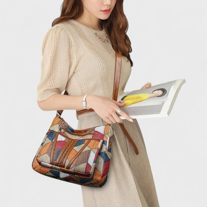 Nadia  – Borsa in pelle a mosaico