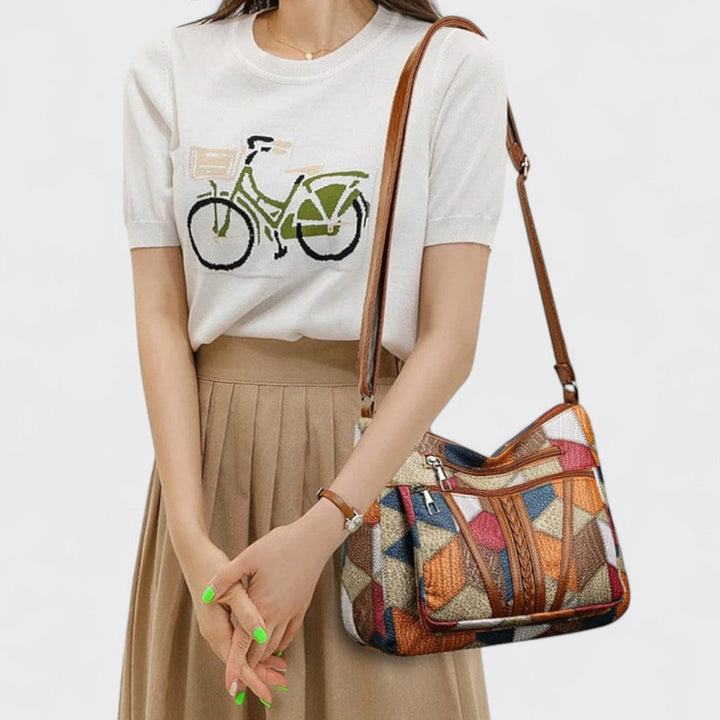 Nadia  – Borsa in pelle a mosaico