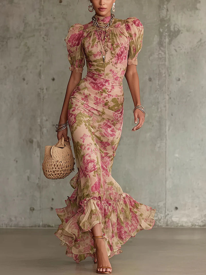 Fiora – Abito Lungo Floreale Elegante