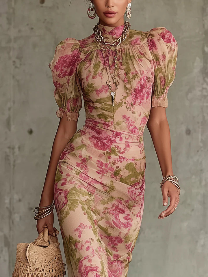 Fiora – Abito Lungo Floreale Elegante